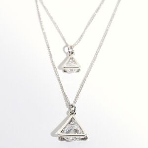 NWT RICKI’S Silver Cubic Zirconia Necklace